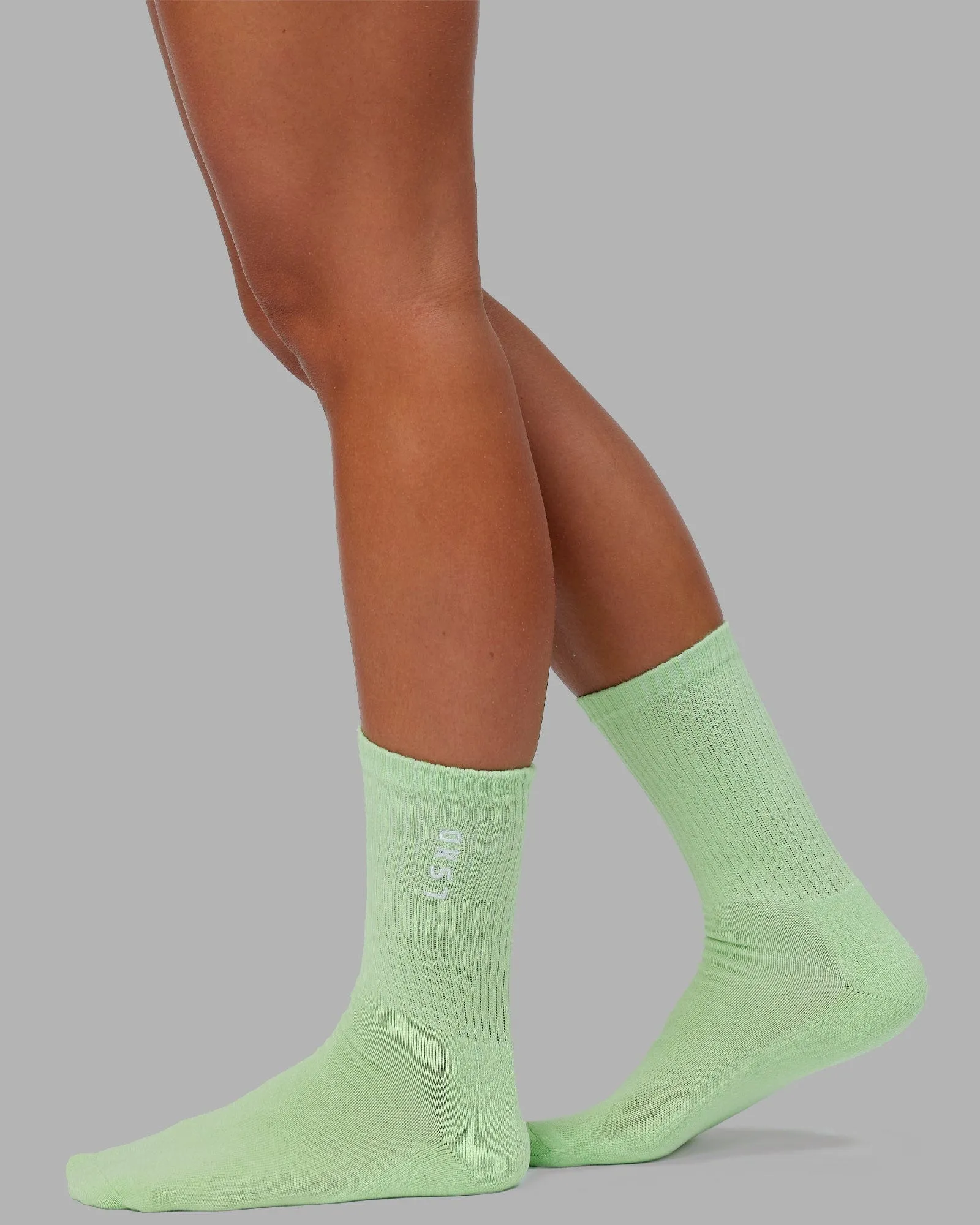 Signal 3 Pack Crew Socks - Cornflower Blue/Pale Lilac/Green Fig