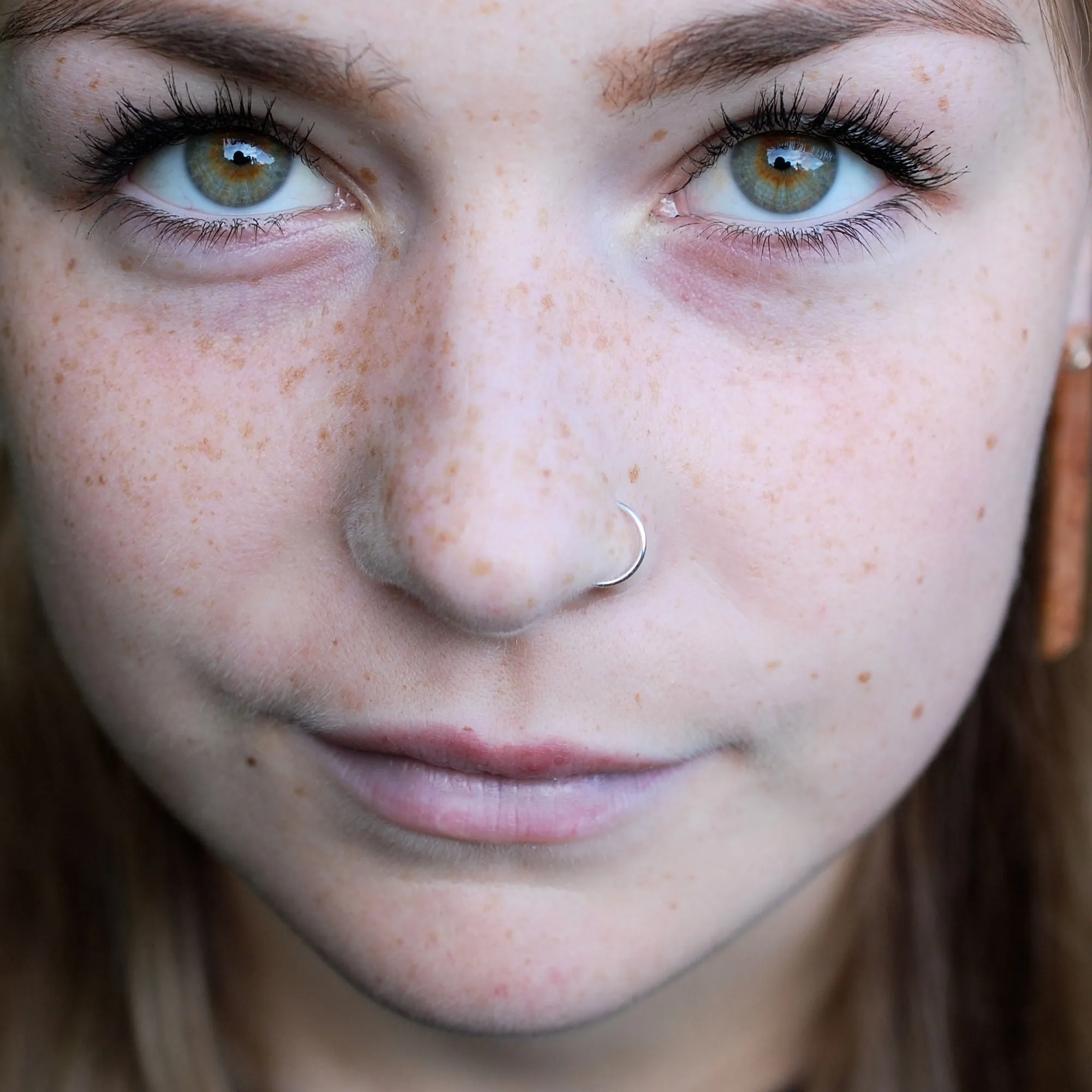 Silver Open Nose Ring Hoop