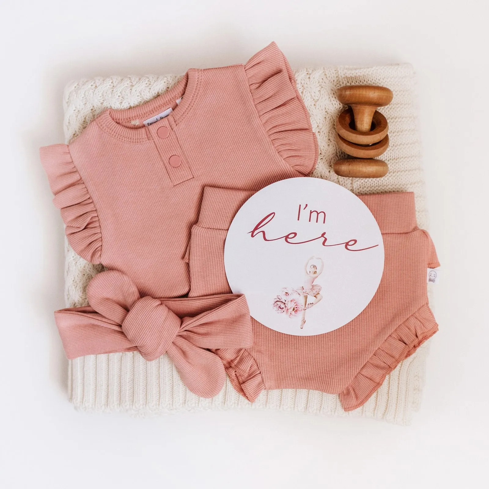 Snuggle Hunny Kids | Organic S/S Bodysuit - Rose