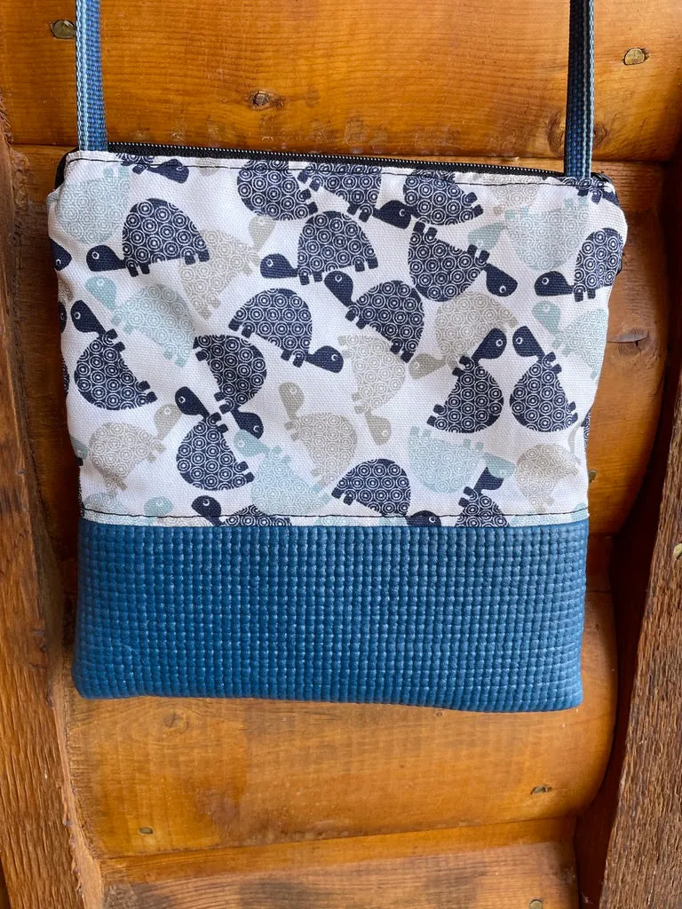 Stella Blue Cross Body Purse-turtles gray/blue