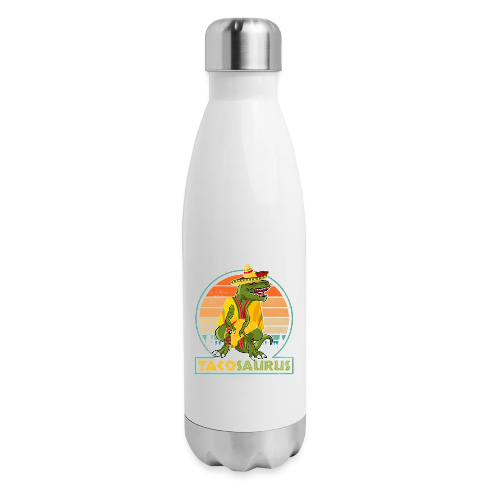 Tacosaurus T-Rex: Insulated Stainless Steel Water Bottle for Dino Taco Lover