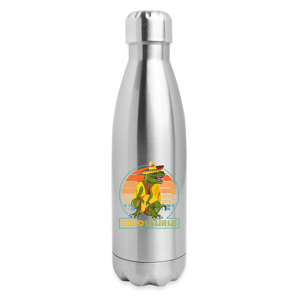 Tacosaurus T-Rex: Insulated Stainless Steel Water Bottle for Dino Taco Lover