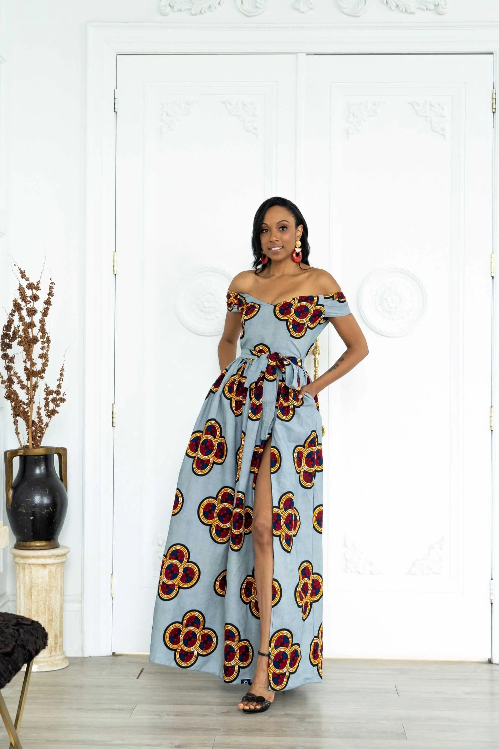 TANIKA African Print Maxi Dress