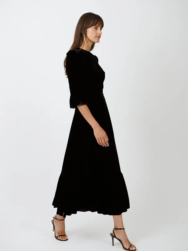 The 3/4 Length Festival Dress in Black