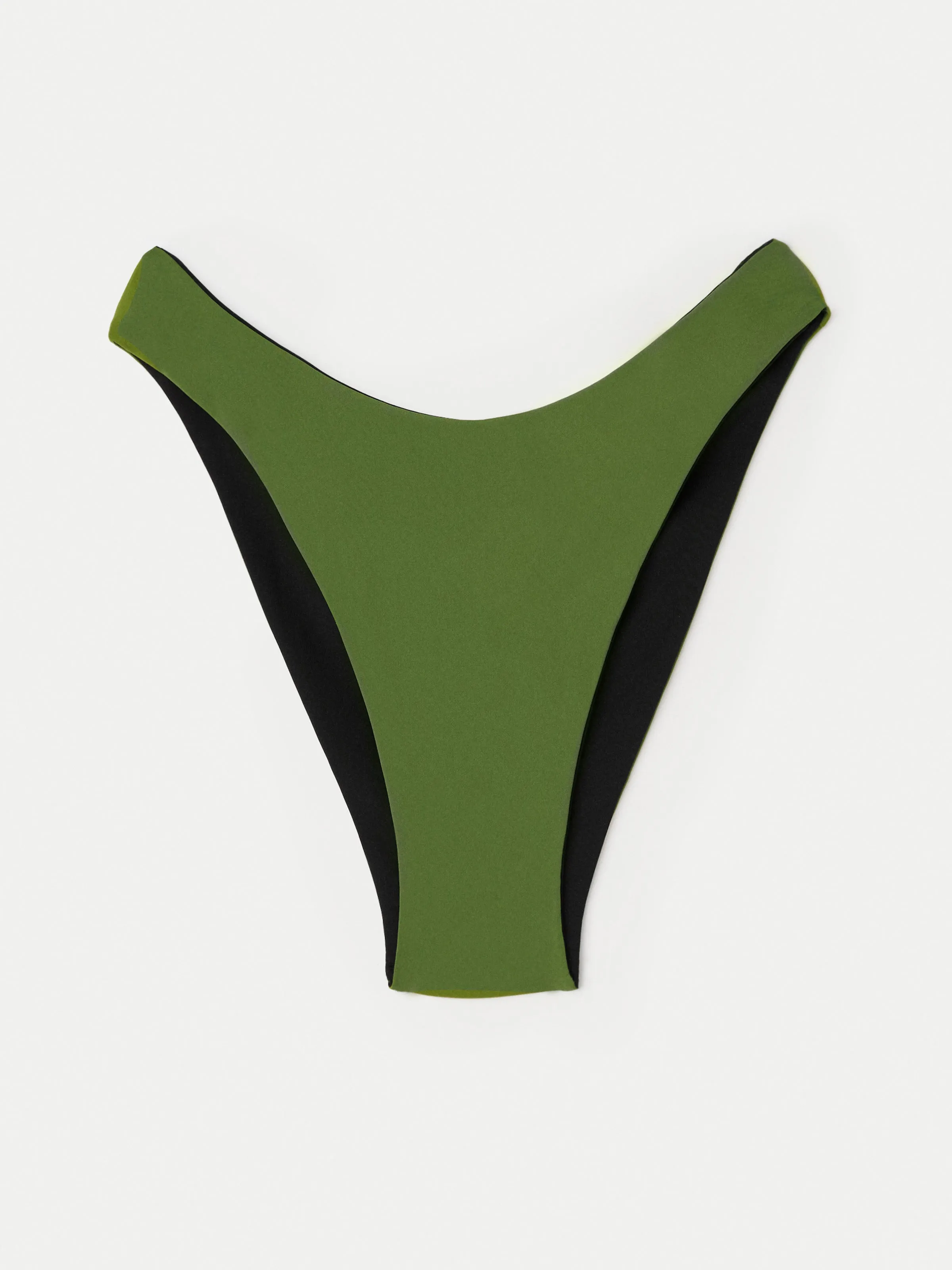 The Mid Rise Reversible Bikini Bottom in Green