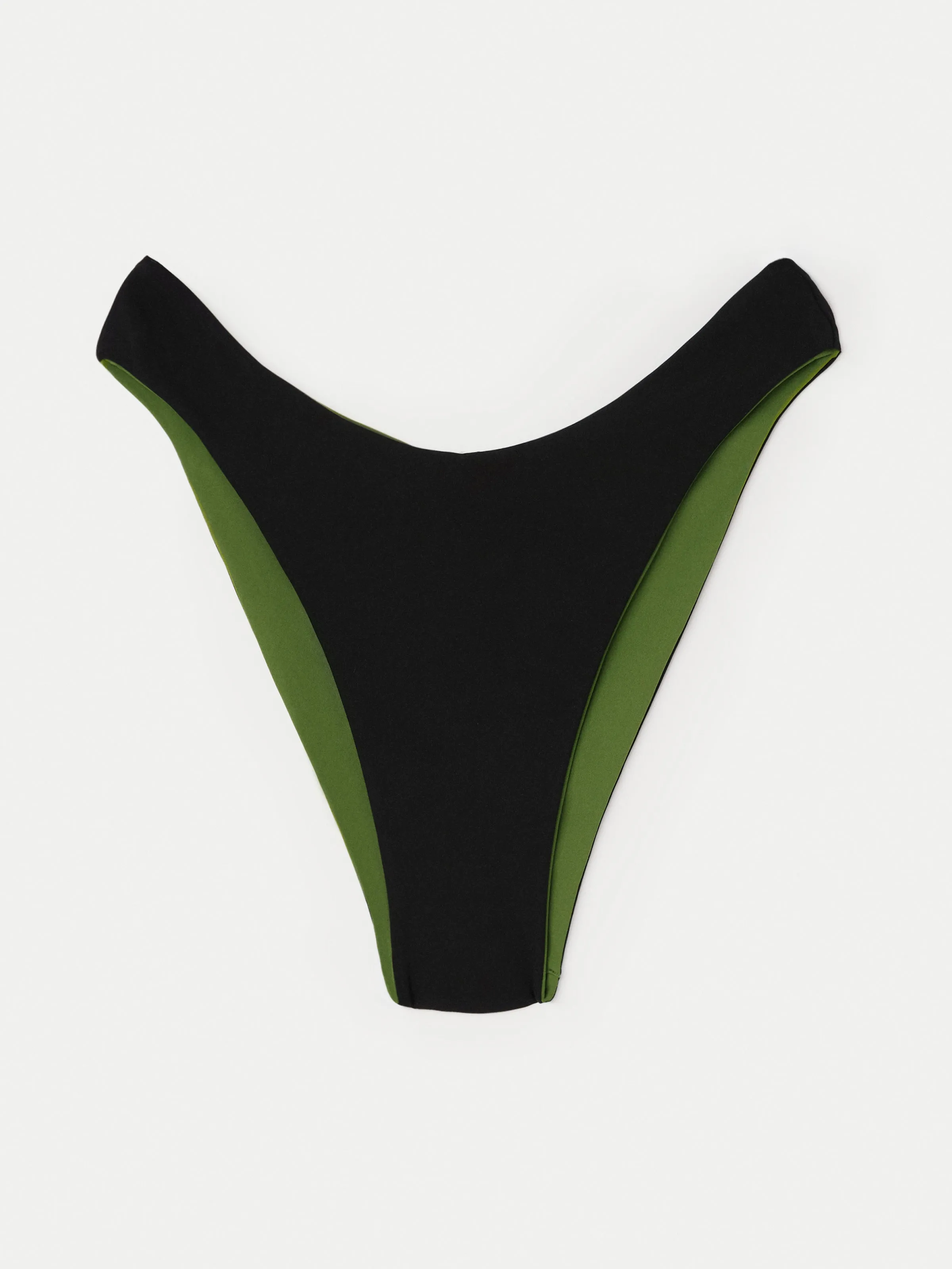 The Mid Rise Reversible Bikini Bottom in Green