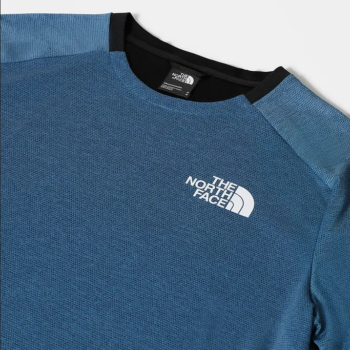 The North Face Men's Mountain Athletics Short Sleeve T-shirt NF0A5IEU5V9 banff blue dark heather-black