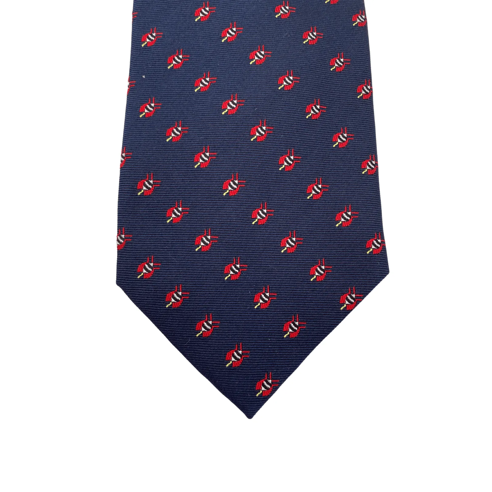 THOMAS PINK Bee Motif Woven Tie - Navy New w/Tags