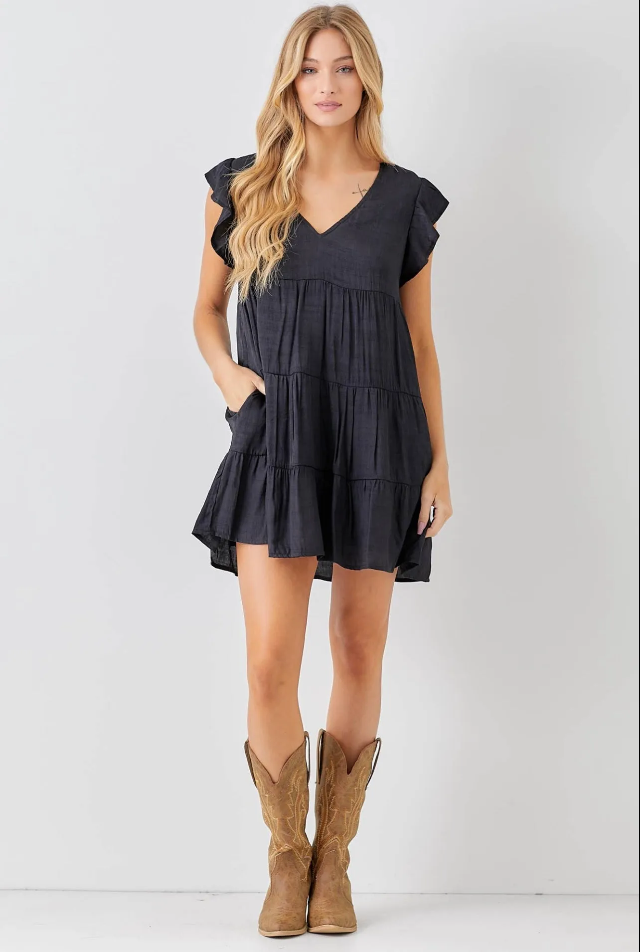 Tiered Mini Ruffle Dress