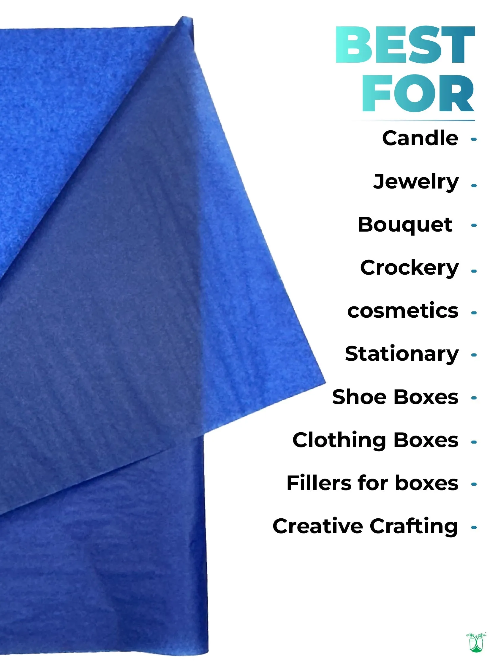 Tissue Paper (Royal Blue). Acid-Free & Sustainable Wrapping Paper.