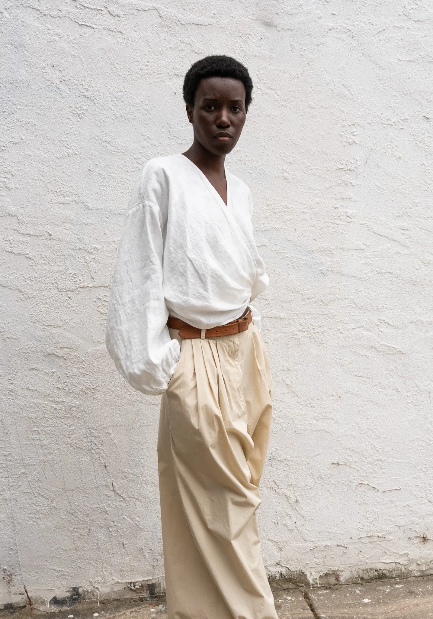 Volume Pant in Beige