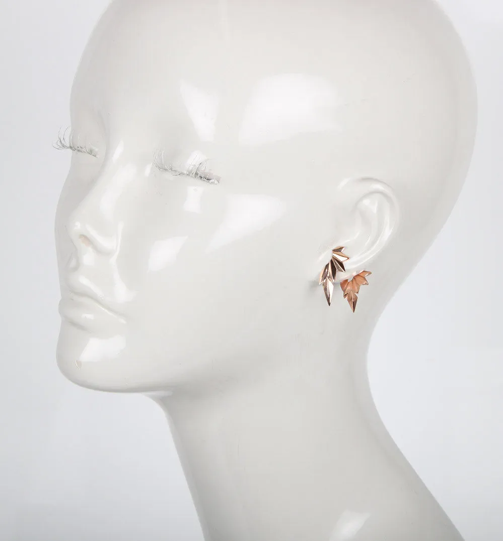 Wing Reverse Earring, Rose Gold