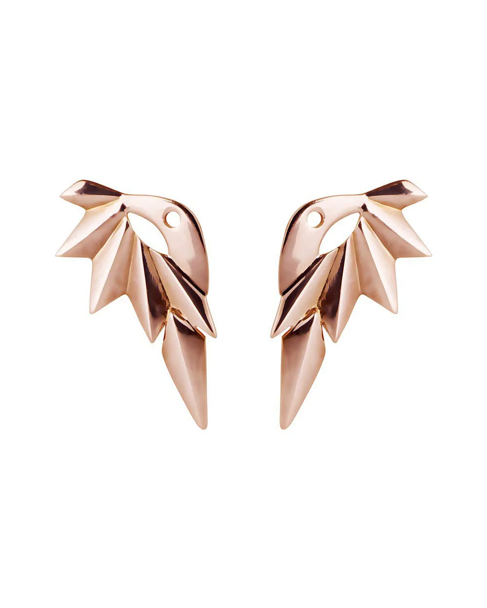 Wing Reverse Earring, Rose Gold