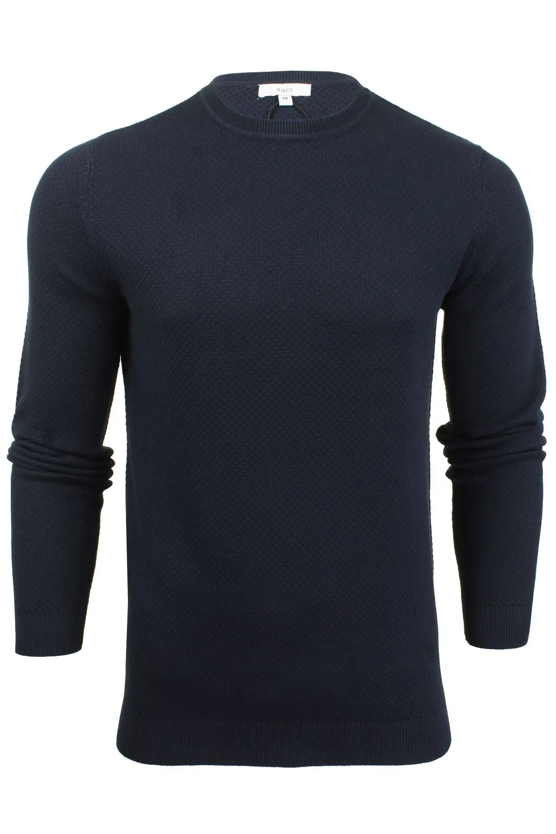 Xact Men's Textured Cotton Crew Neck Jumper